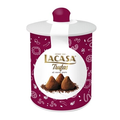Lacasa trufas al cacao puro lata x100gr