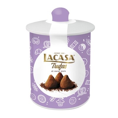 Lacasa trufas al cacao puro lata x100gr