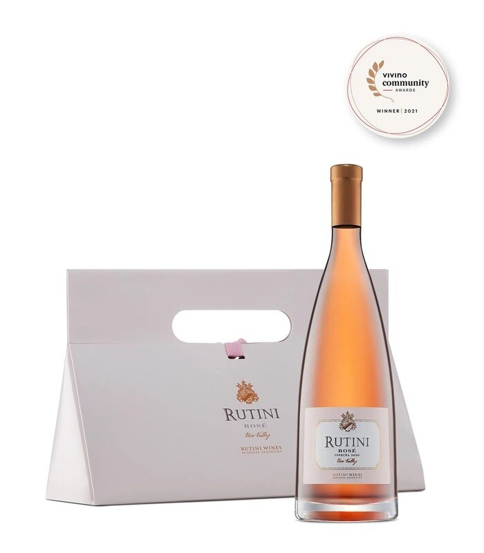 Estuche Vino Rutini Rose x750cc