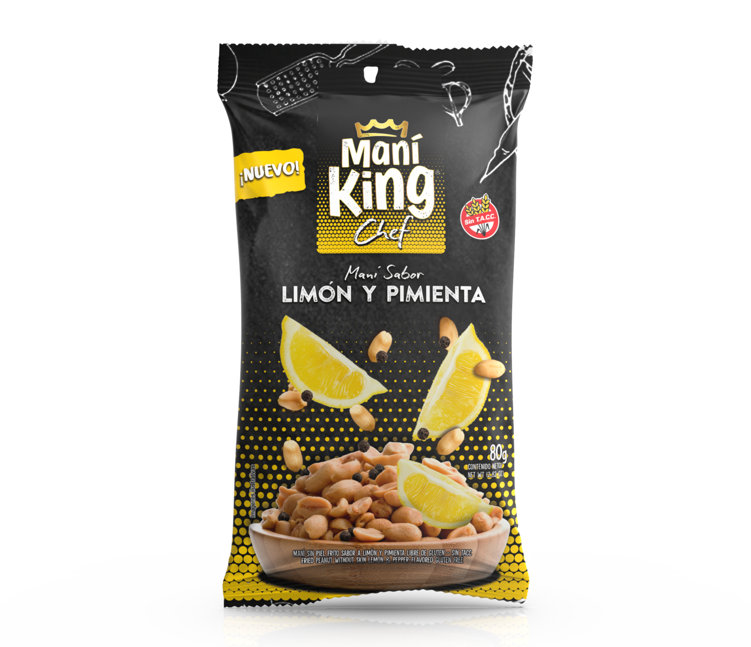 Mani King sabor Pimienta y Limon x80grs