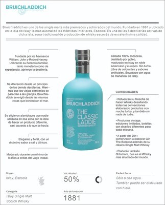 Whisky Bruichladdich classic laddie x700cc