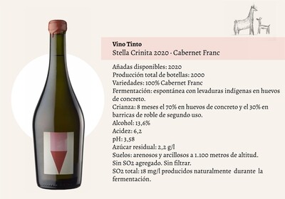 Vino Stella crinita cab franc x750cc