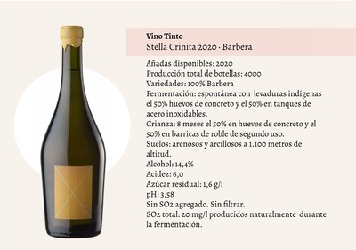 Vino Stella crinita barbera x750cc