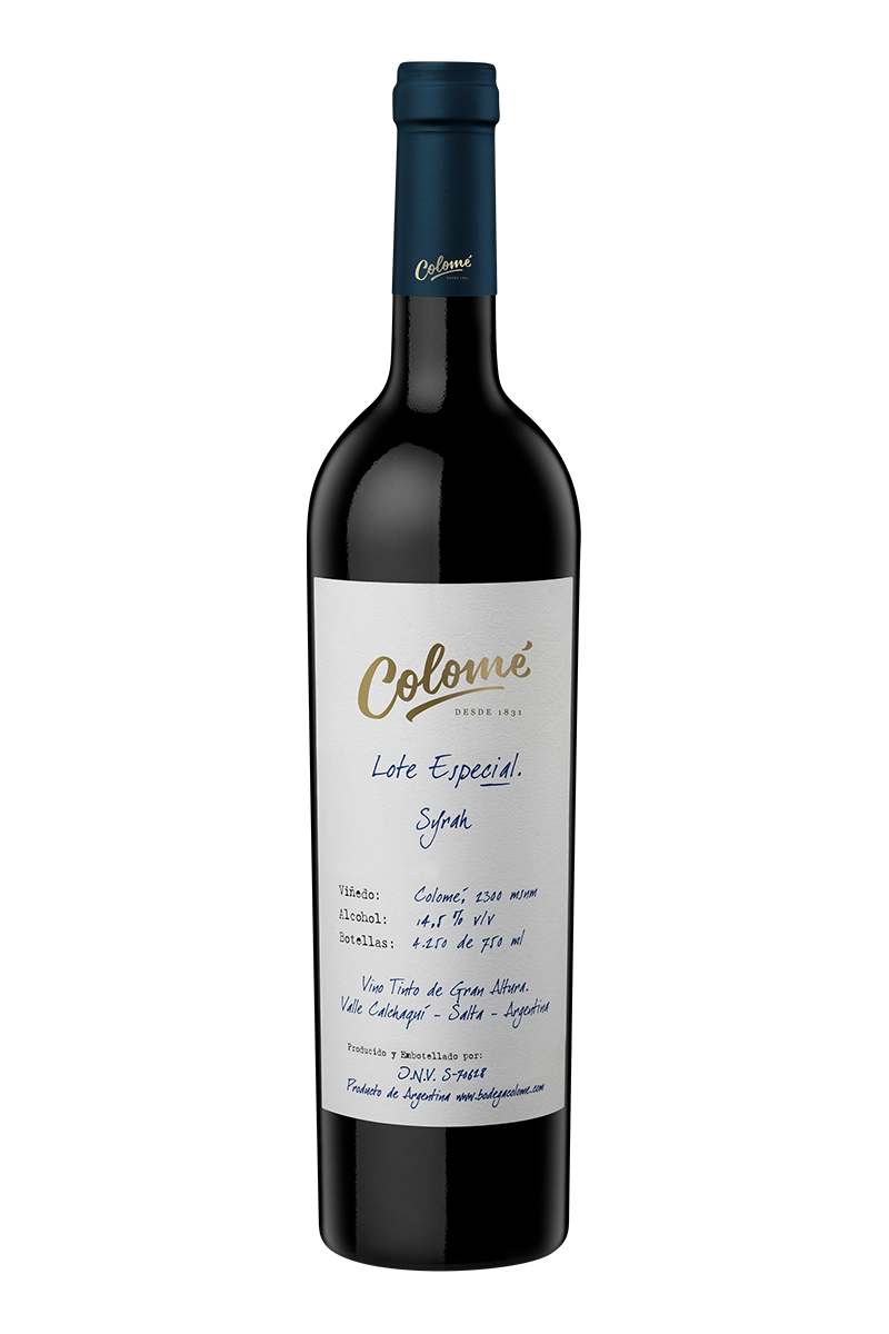 Vino Colome lote especial syrah x750cc