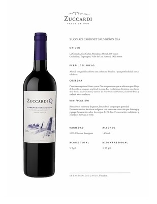 Vino tinto Zuccardi Q Cabernet Sauvignon x750cc