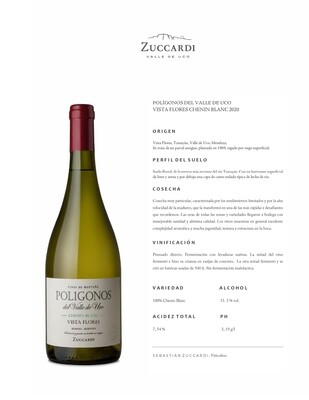 Vino Tinto Zuccardi Poligonos Chenin Blanc 2020 x750cc
