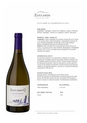 Vino Blanco Zuccardi Q Chardonnay x750cc