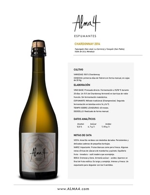 Espumante Alma 4 Chardonnay x750cc