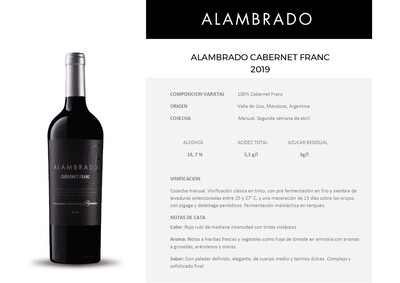 Vino Tinto Alambrado Cabernet Franc x750cc