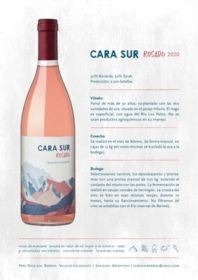 Vino Cara sur rosado x750cc