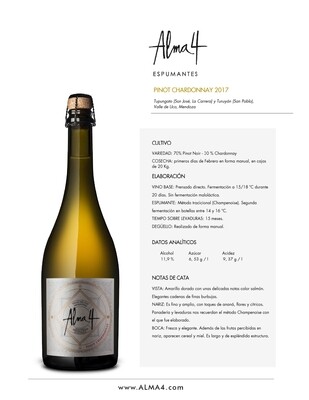 Espumante Alma 4 Pinot Chardonnay x750cc