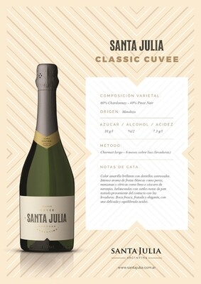 Espumante Santa Julia cuvee extra brut x750 cc
