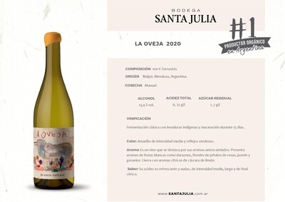 Vino La Oveja Santa Julia Torrontés Natural