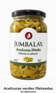 Jumbalay aceitunas verdes fileteadas x360gr