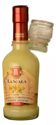 La Scala Licor Cremoso LIMON + VASO x250cc