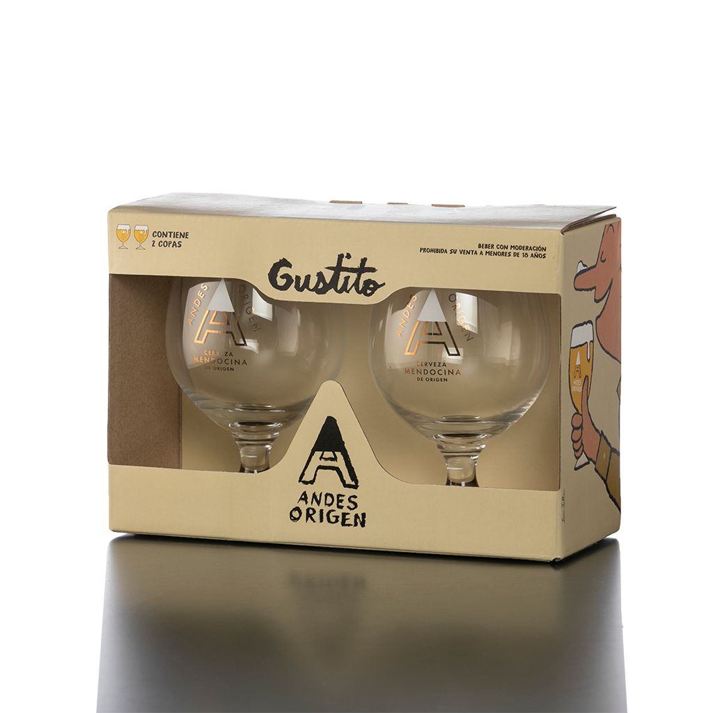 Giftpack 2 Copas Andes Clasicas x330cc