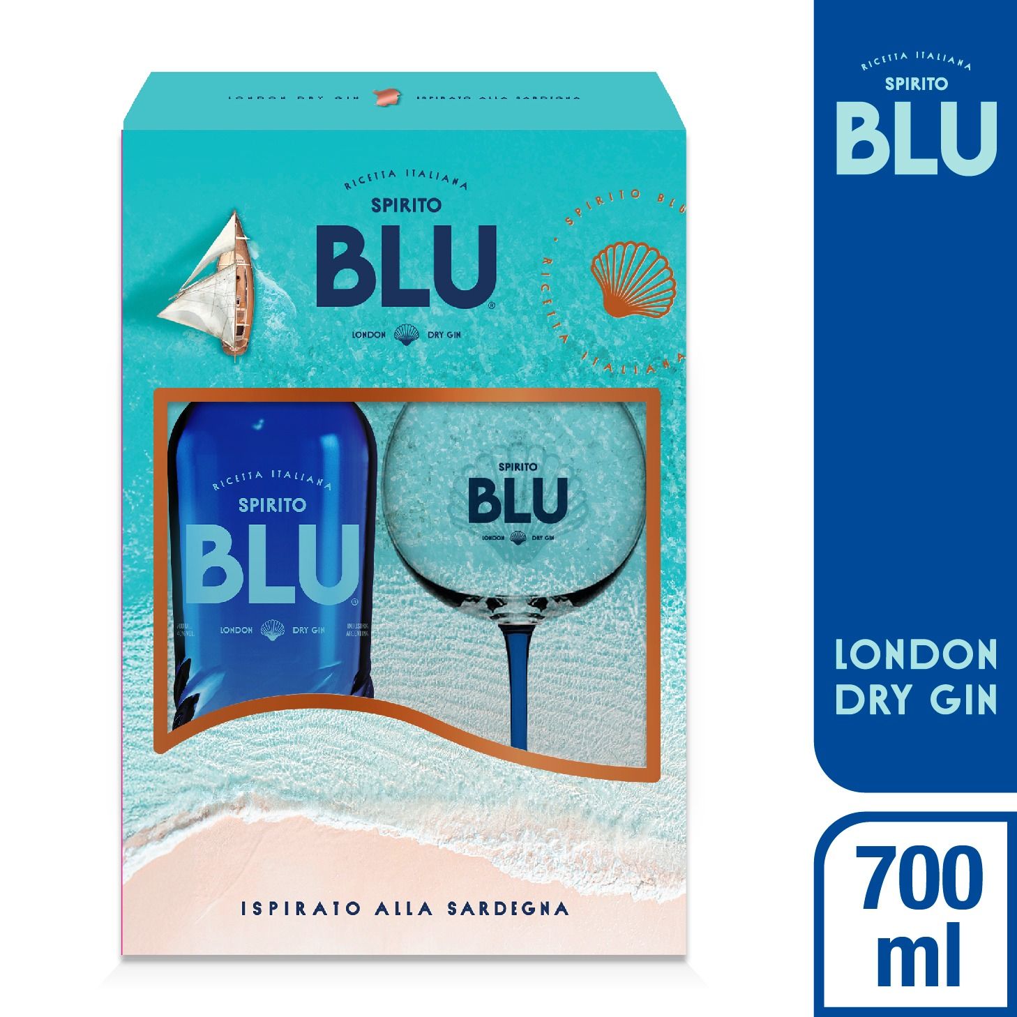Estuche Gin Spirito Blu x700cc + copa x750cc