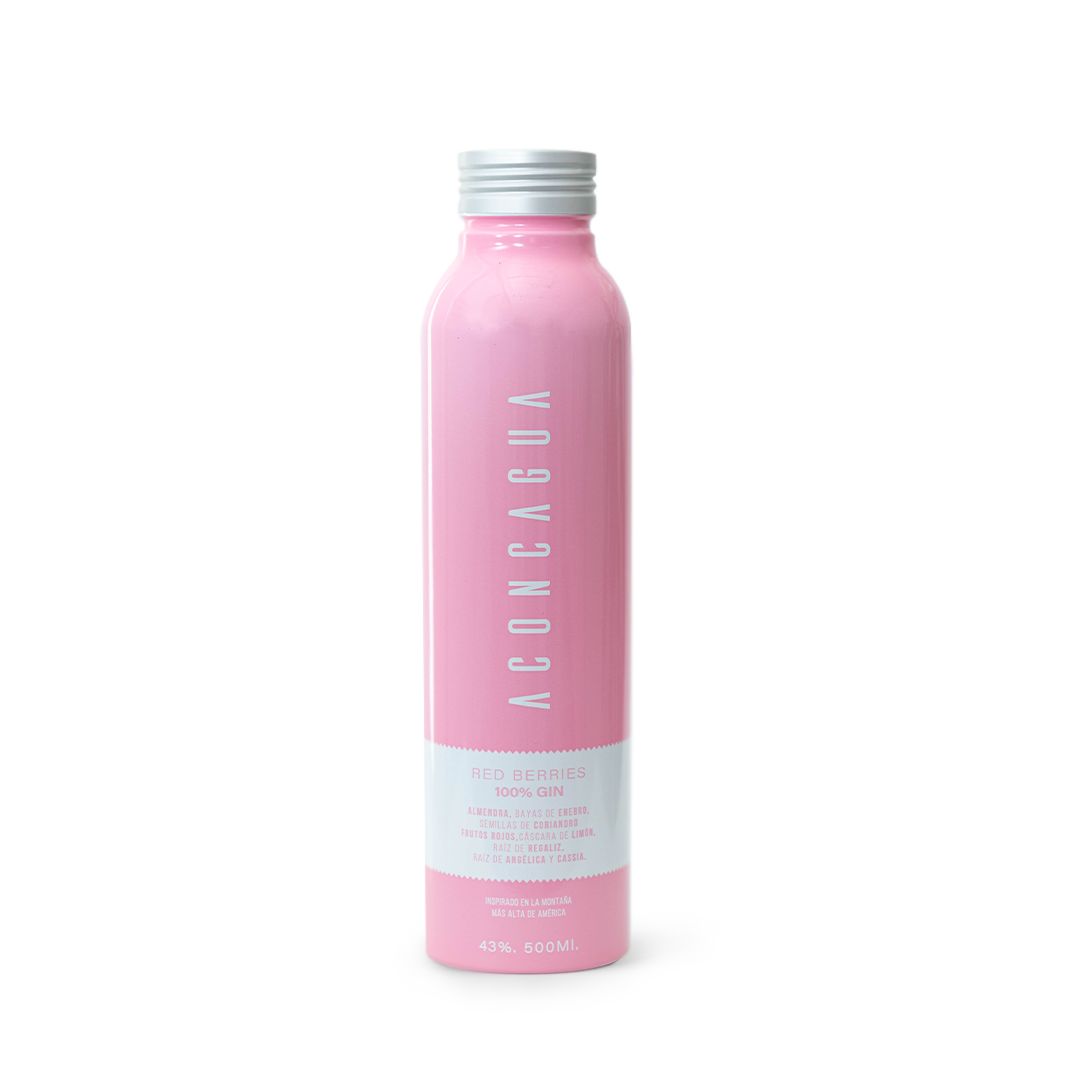 Gin Aconcagua Botella Aluminio Rosa x500cc