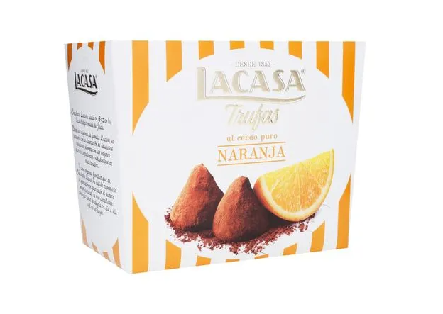 Lacasa trufas naranja al cacao x200g