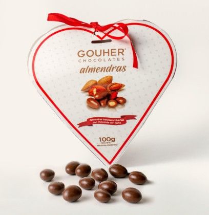 Gouher caja corazon almendras x 100gr
