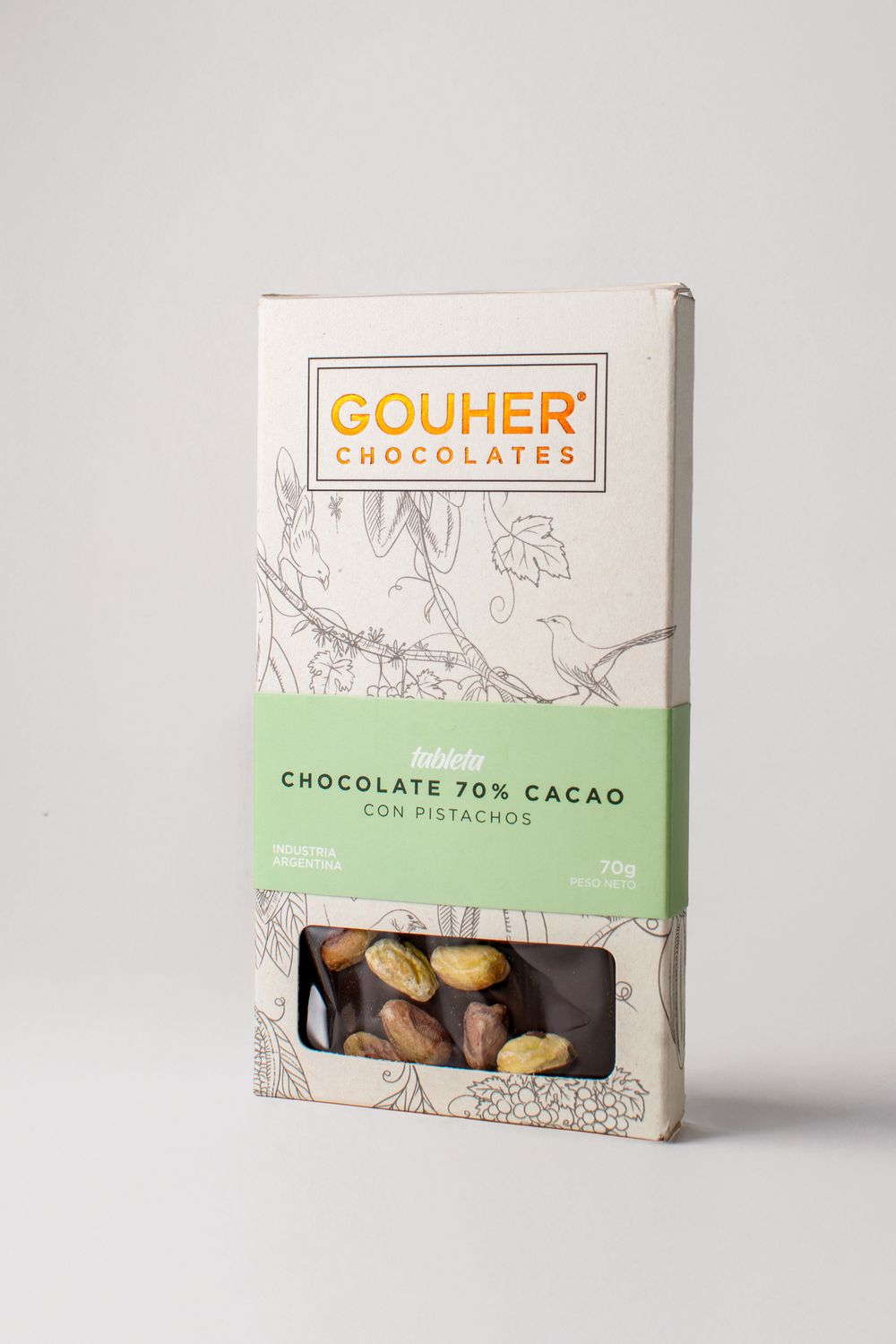 Gouher tableta choc negro con pistacho