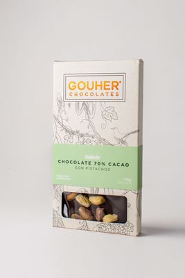 Gouher tableta choc negro con pistacho