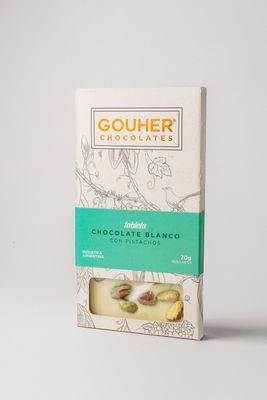 Gouher tableta choc blanco con pistacho