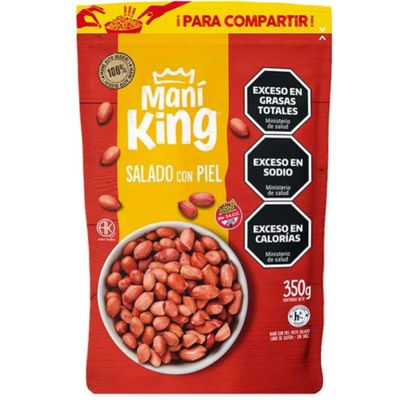 Mani king frito c/piel x350grs