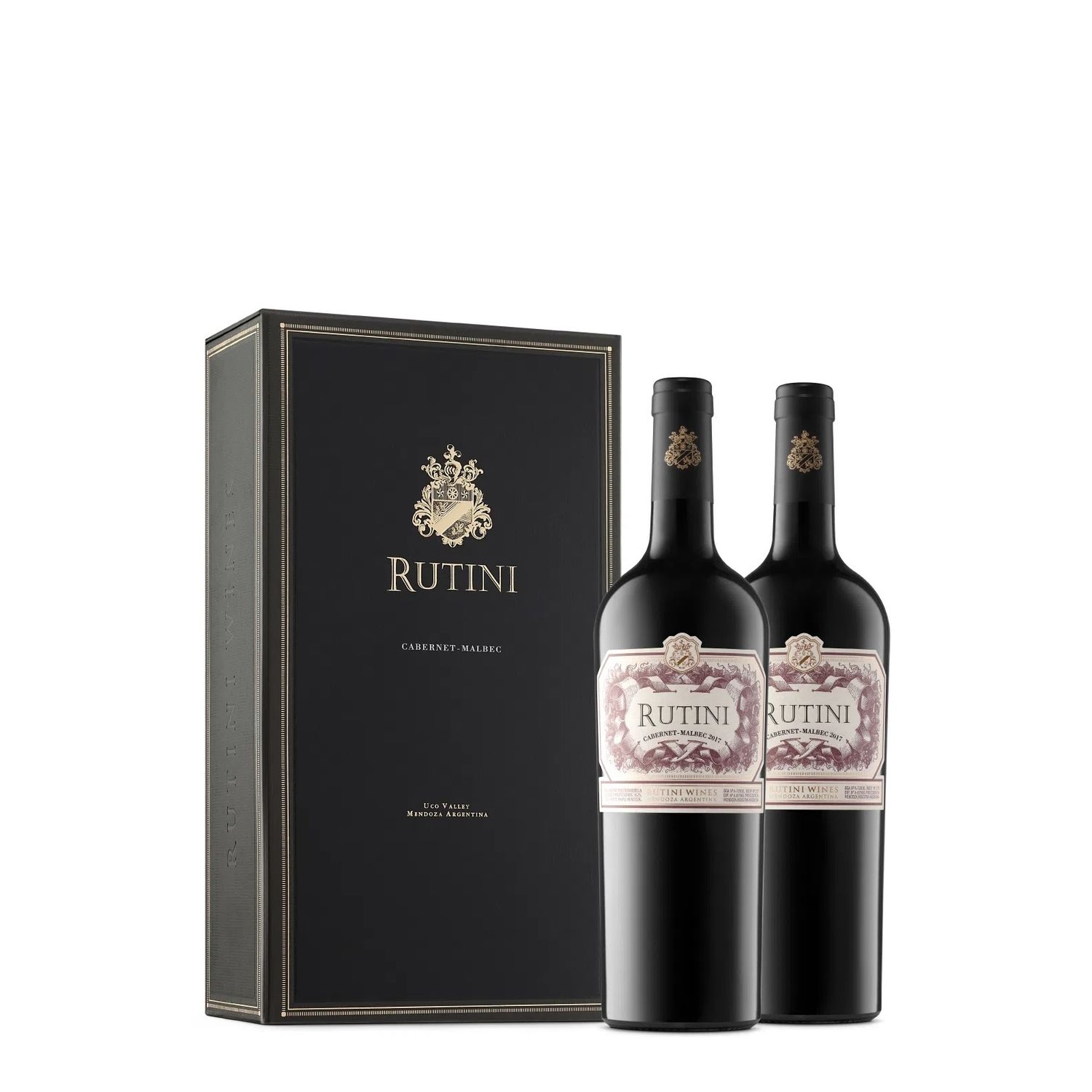 Estuche rutini cab sauv malbec x2x750cc