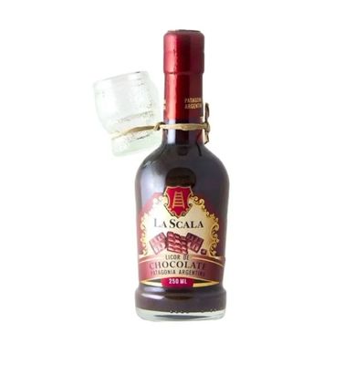 La scala licor cremoso chocolate + vaso x250cc