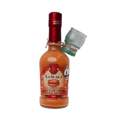 La scala licor cremoso dul de lec + vaso x250cc