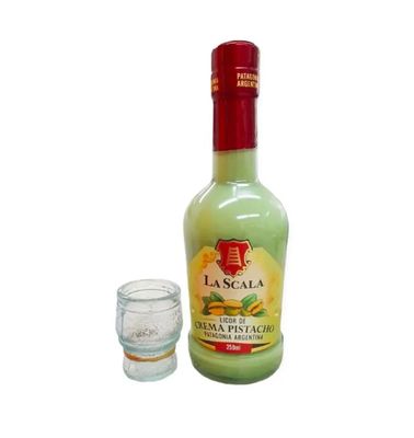 La scala licor cremoso pistacho + vaso x250cc