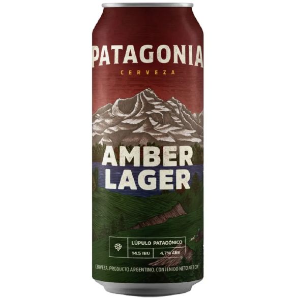 Cerveza patagonia amber lager lata x473cc