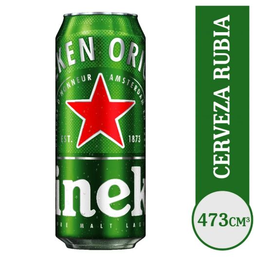 Cerveza heineken lata x473cc