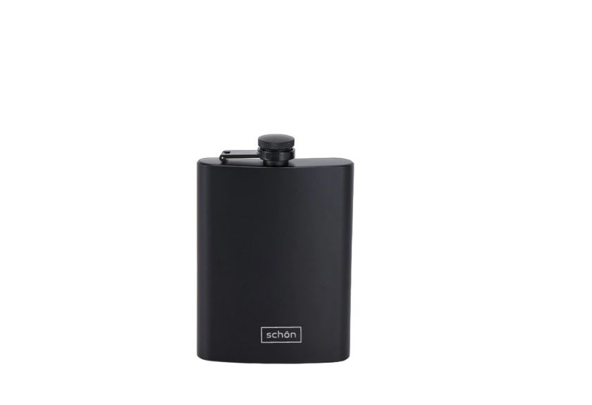 Schon petaca 8 onzas negro matte