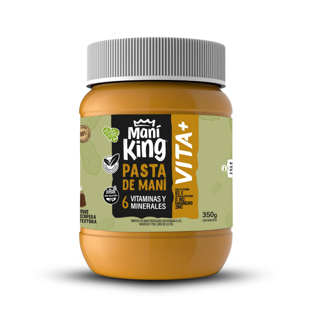 Mani King Pasta de Mani Natural Vit+ x350grs