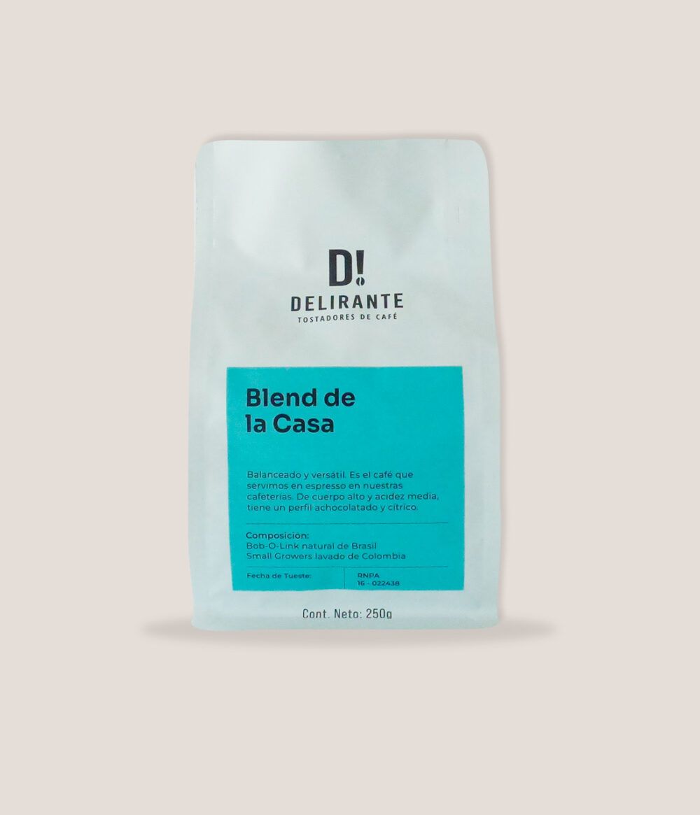 Café Delirante Blend de la Casa en grano x 250grs