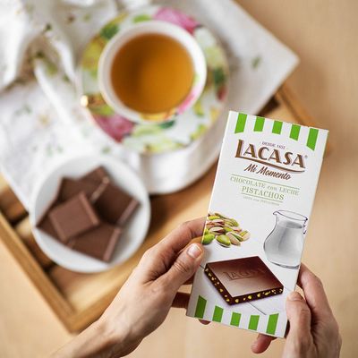 LaCasa Tableta Chocolate con Pistacho x100gr