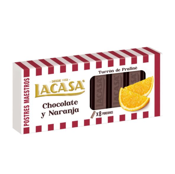 LaCasa Turrón Praline Chocolate y Naranja x225gr