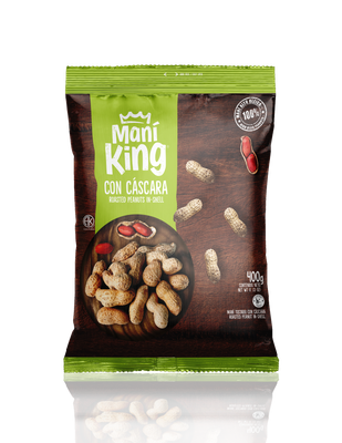 Mani king tostado c/cascara x400grs nuevo