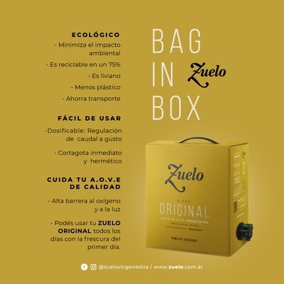 Aceite zuelo bag in box clasico x5000cc