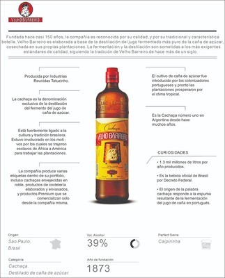 Cachaca velho barreiro x910cc