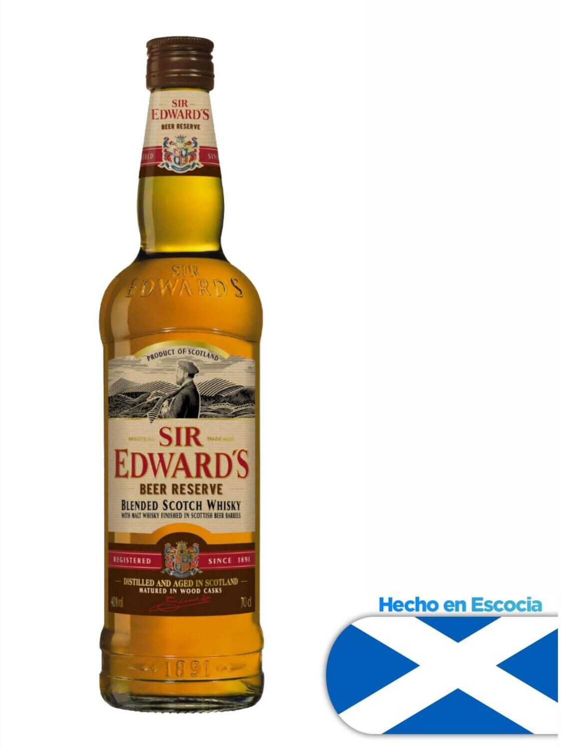 Whisky Sir edward's beer reserve x700cc (Escocia)