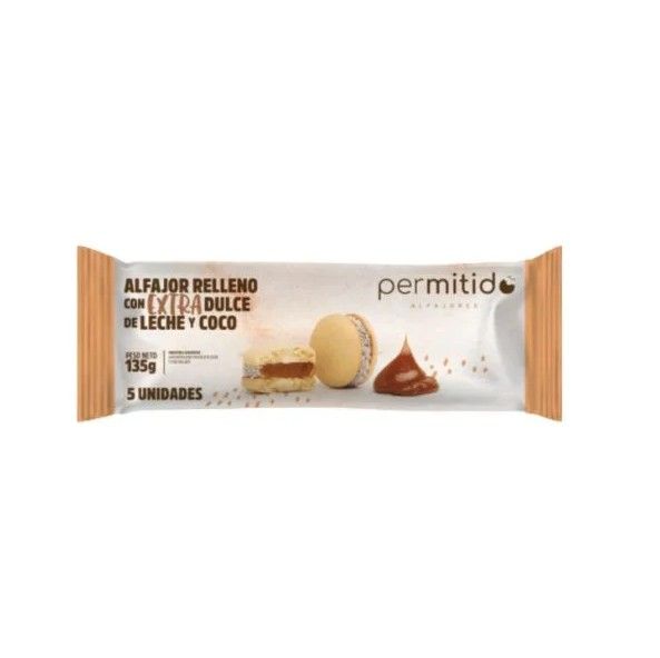 Permitido Alfajor De Maicena x5x145Gr.