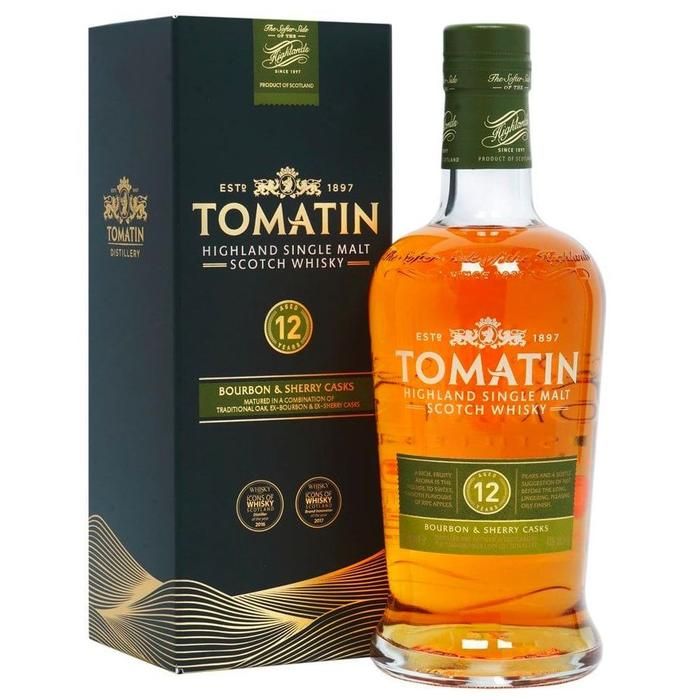 Whisky Tomatin 12yo single hig. x700cc (escocia)