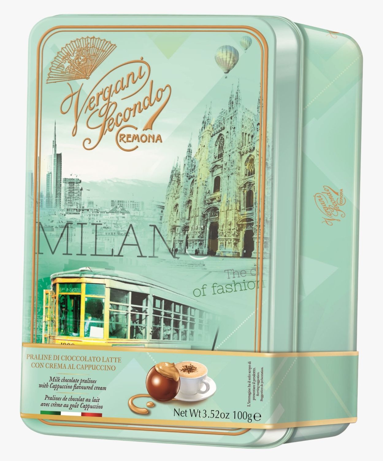 Vergani Bombones  Capuccino - Lata Milan x100g (Italia)