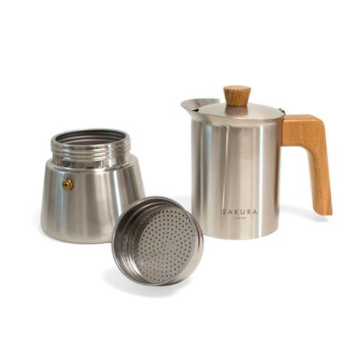 Cafetera Moka Sakura Oakstone 6 Polillos