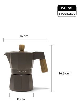 Cafe Moka Sakura Aurora Brown 3 Pocillos