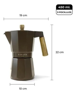 Cafetera Moka Sakura Aurora Brown 9 Pocillos