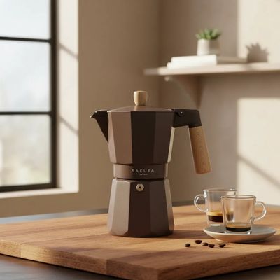 Cafetera Moka Sakura Aurora Brown 6 Pocillos